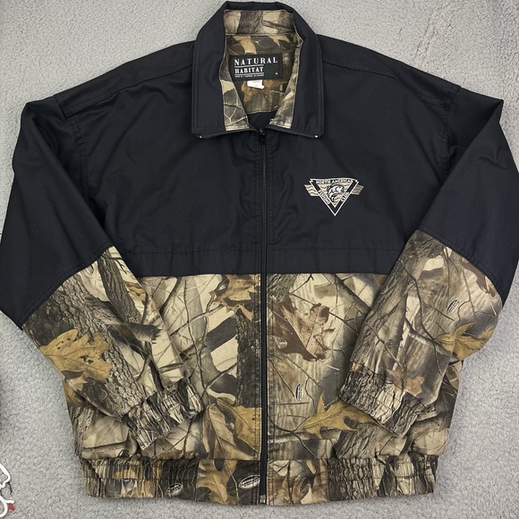 Vintage North American Fishing Club Lightweight Coat Camo‎ Jacket Size 2XL - Picture 1 of 8